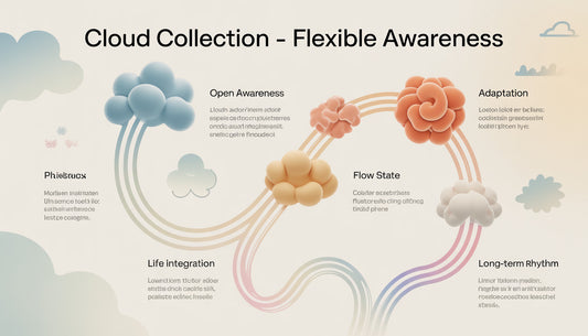 Diagram of cloud collection stages with colorful cloud illustrations and text on a light background