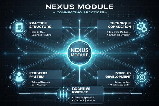 Nexus Module diagram with interconnected components on a dark background