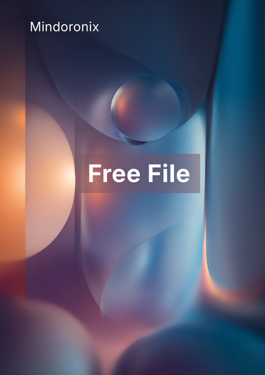 Abstract design with 'Free File' text and Mindoronix branding