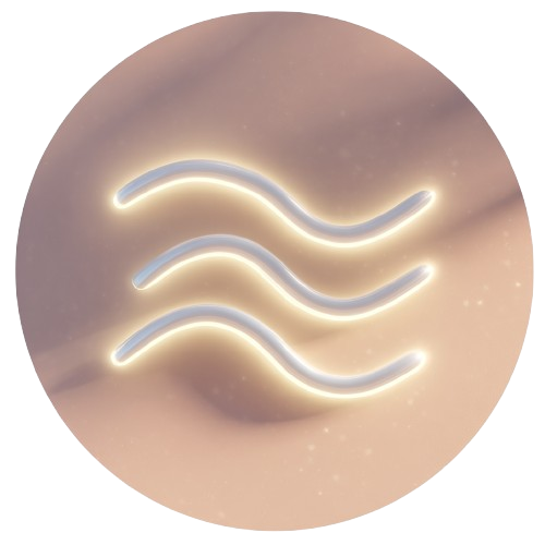 Neon light design of wavy lines on a beige background